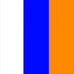 White/Blue/Orange
