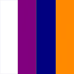 White/Purple/Navy/Orange