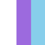 White / Dark Lilac / Sky Blue