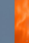 Dusty Blue / Bright Orange